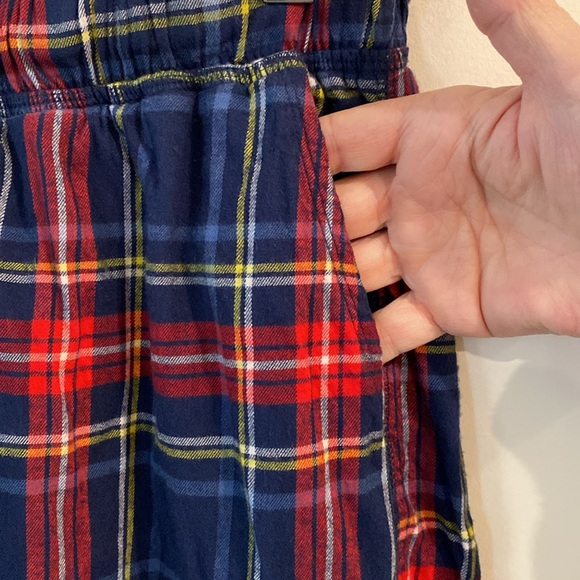 Aerie red blue flannel plaid pajama pants Small Short Velvet Tie - Picture 3 of 11